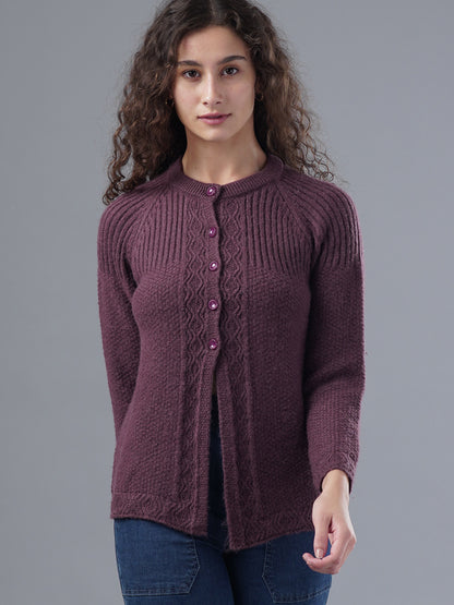 Virsa Ribbed Detail Knit Cardigan