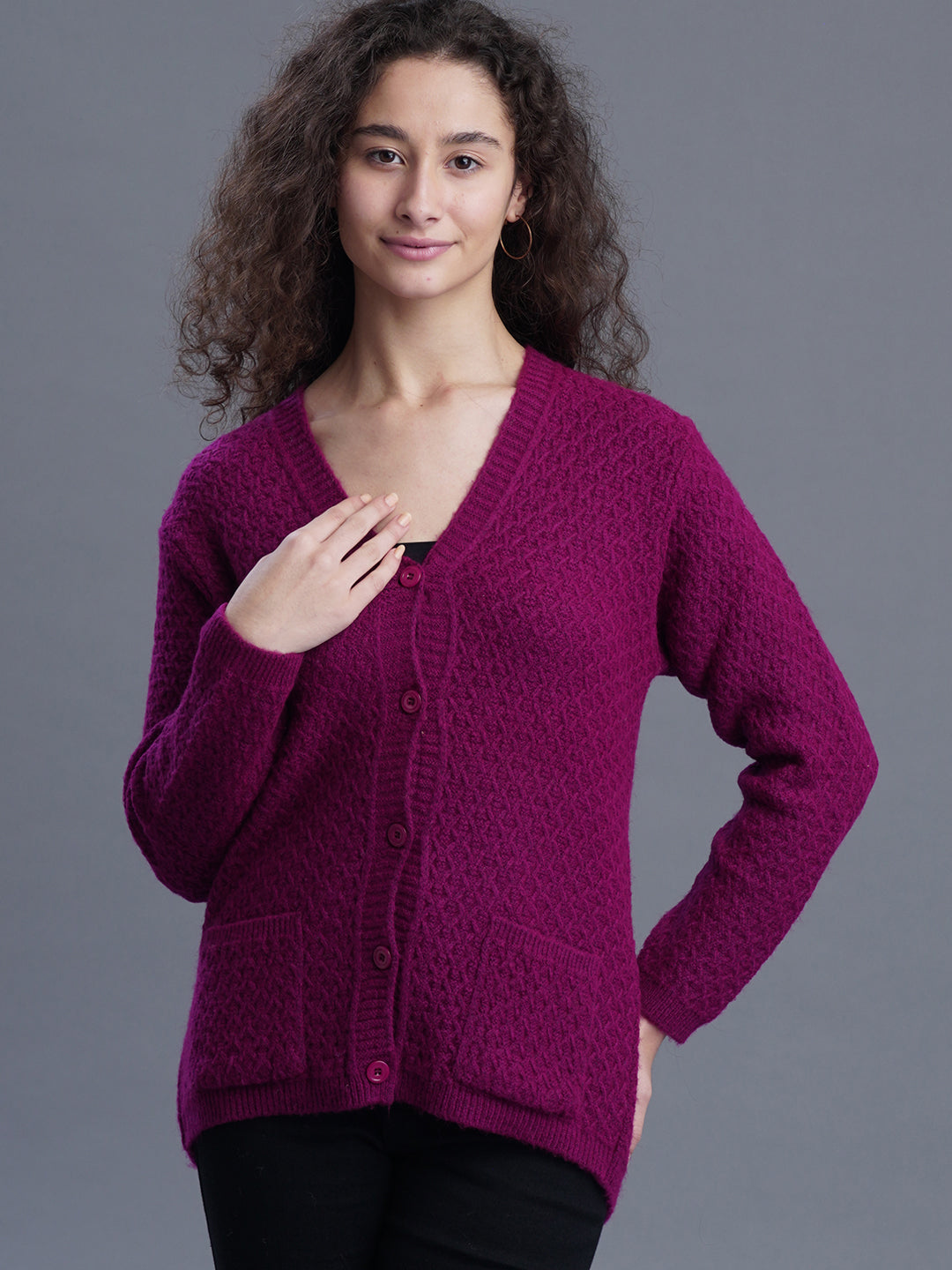 Golden Ember V-Neck CARDIGAN