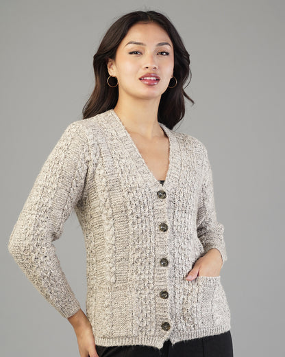 Rhea V-Neck Knit Cardigan