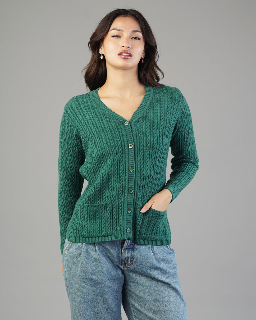Dalia V-Neck Knit Cardigan