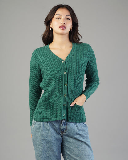 Dalia V-Neck Knit Cardigan