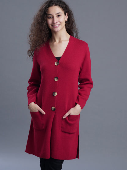 Aira V-Neck Long Cardigan