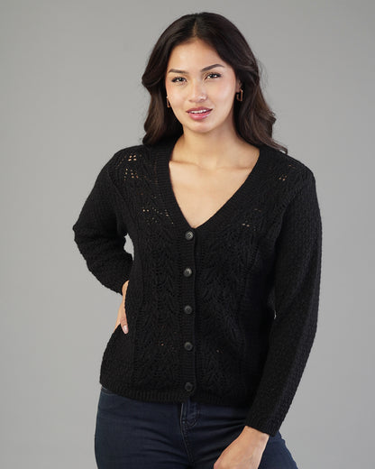 Elena V-Neck Knit Cardigan