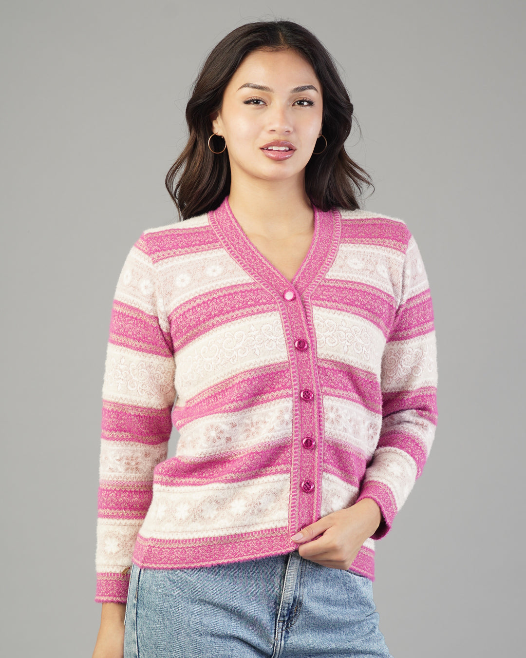 Valeria Jacquard Cardigan