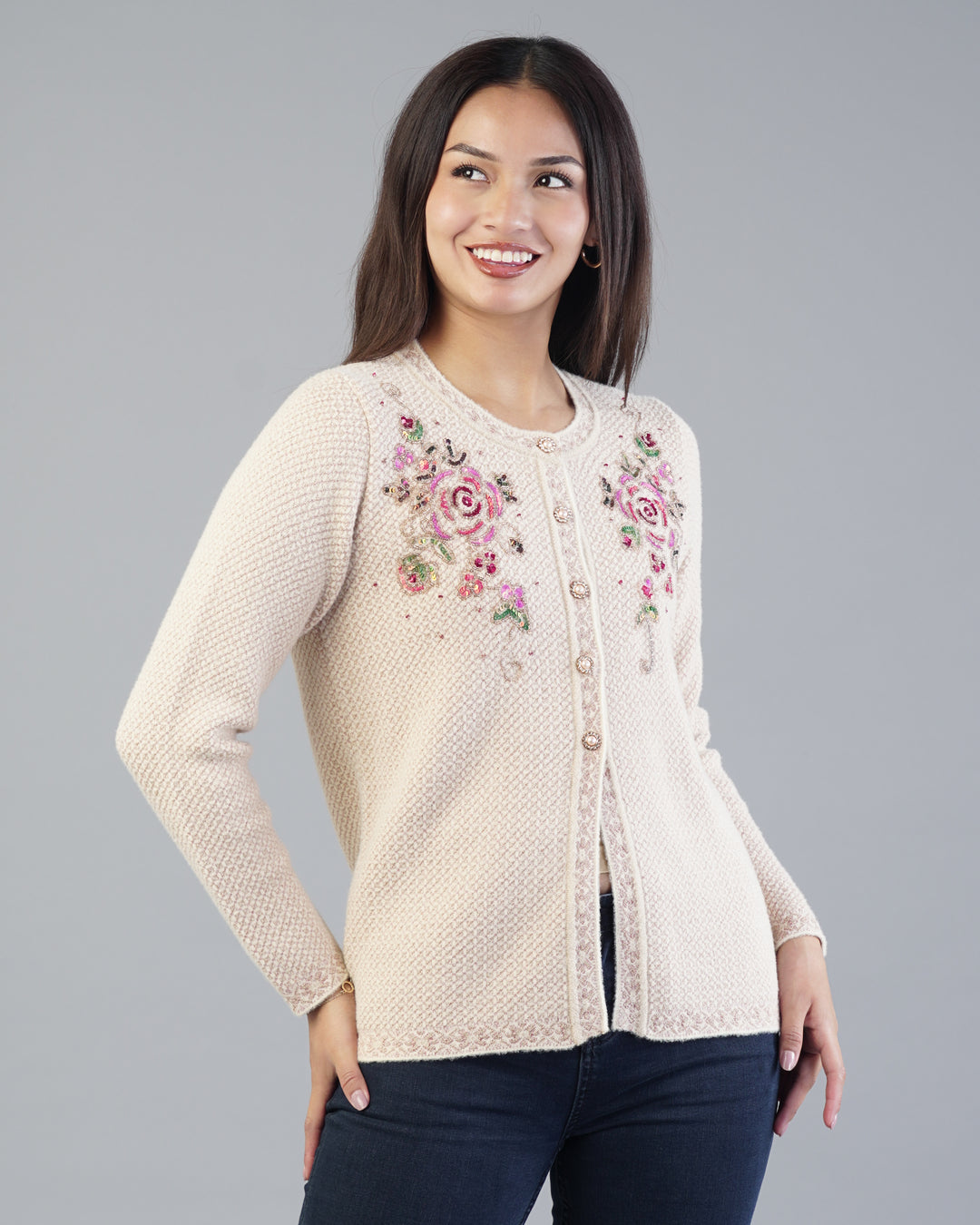 Camille Embroidered Cardigan