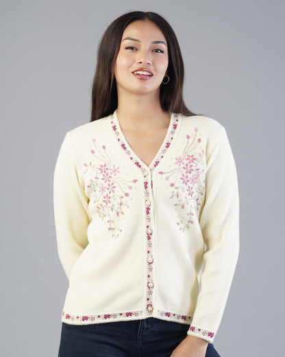Arielle Embroidered Cardigan
