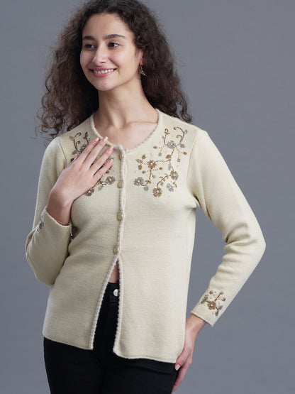 Twilight Bloom Jacquard Cardigan