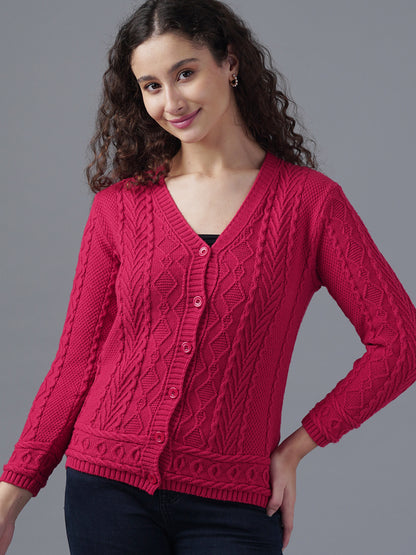 Virsa Intricate Cable Knit Cardigan