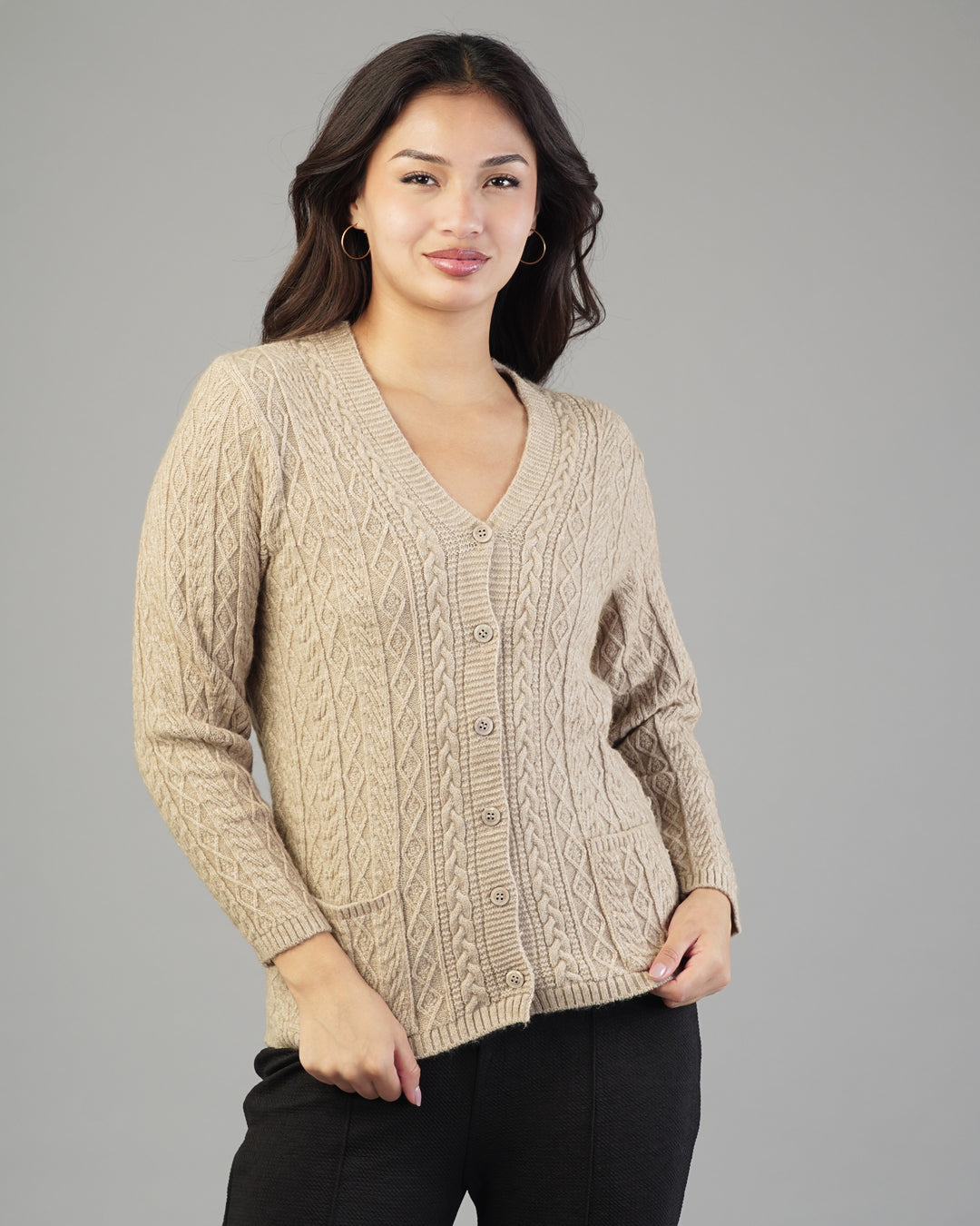 Leona V-Neck Knit Cardigan