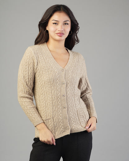 Leona V-Neck Knit Cardigan