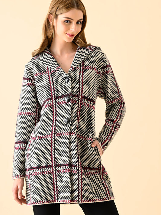 Tailored Longline Knit Cardigan