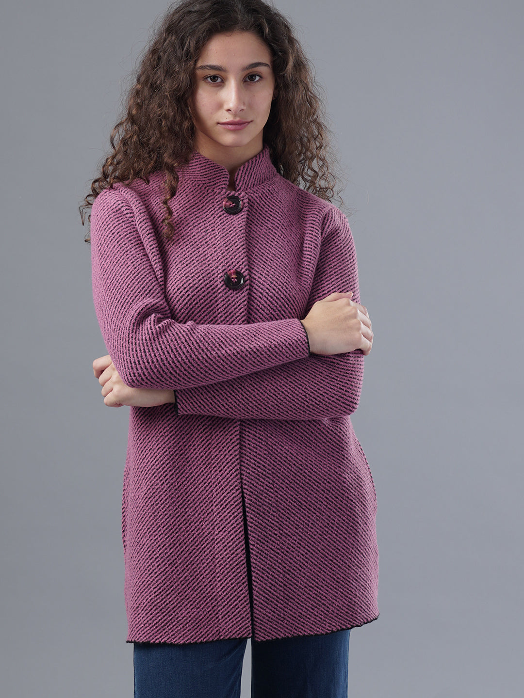 Virsa Textured Knit Longline Cardigan