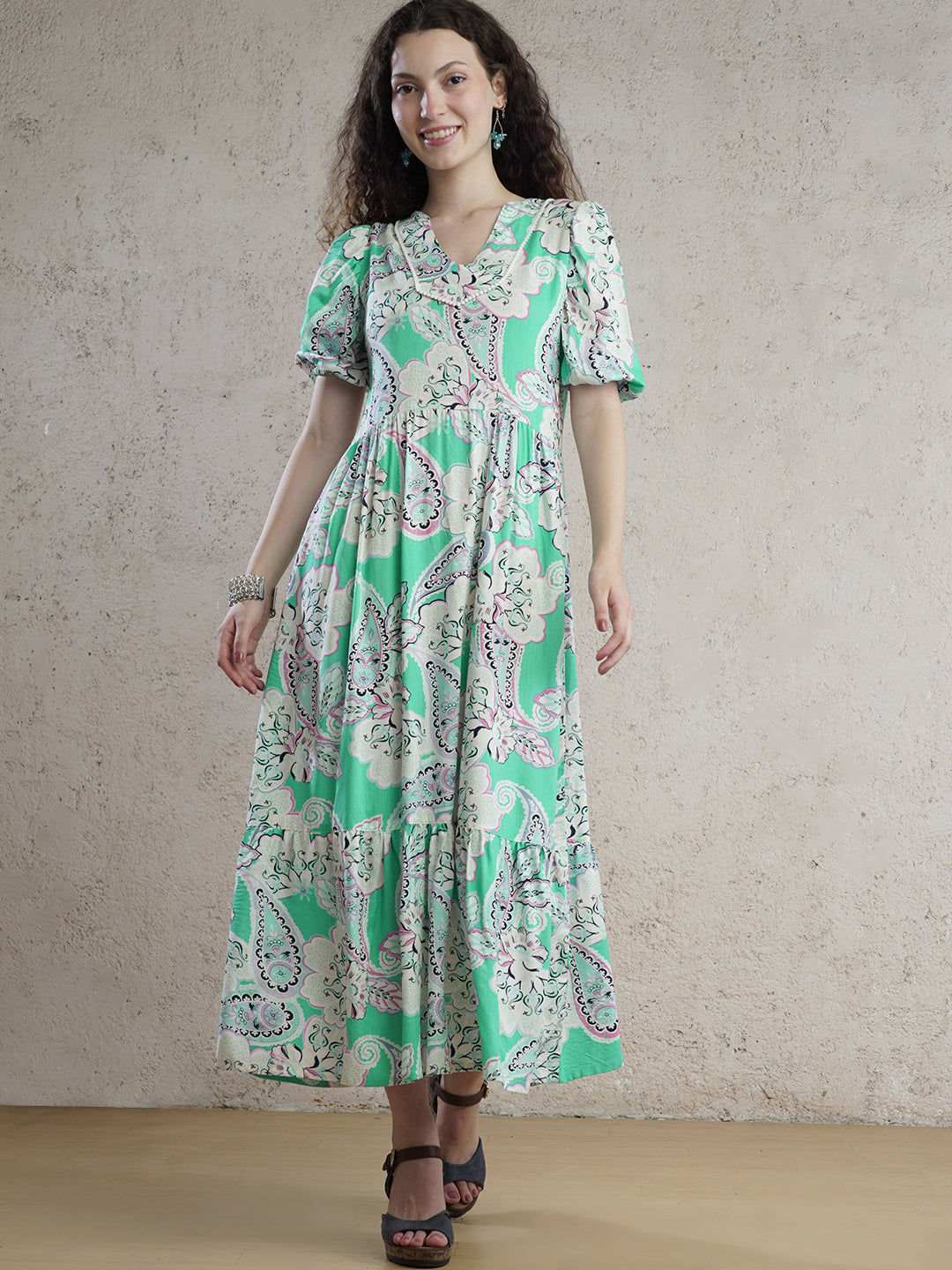 Capri Dream Aqua Maxi Dress