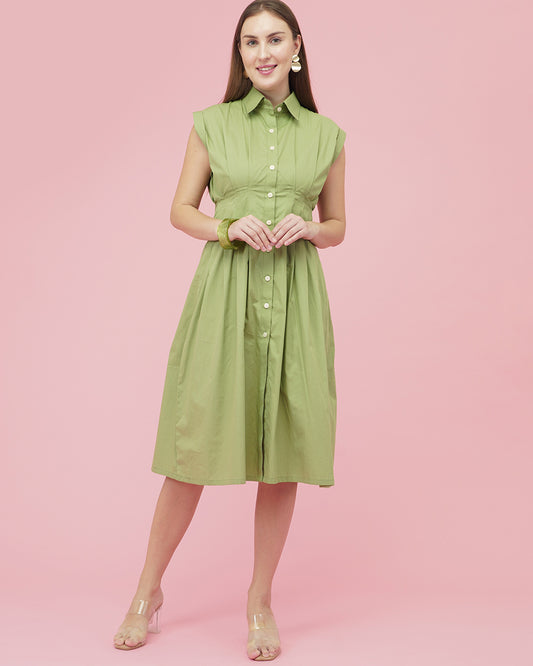 Sage Serenity Midi Dress