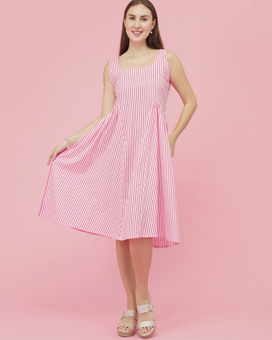 Candy Stripe Swing Dress