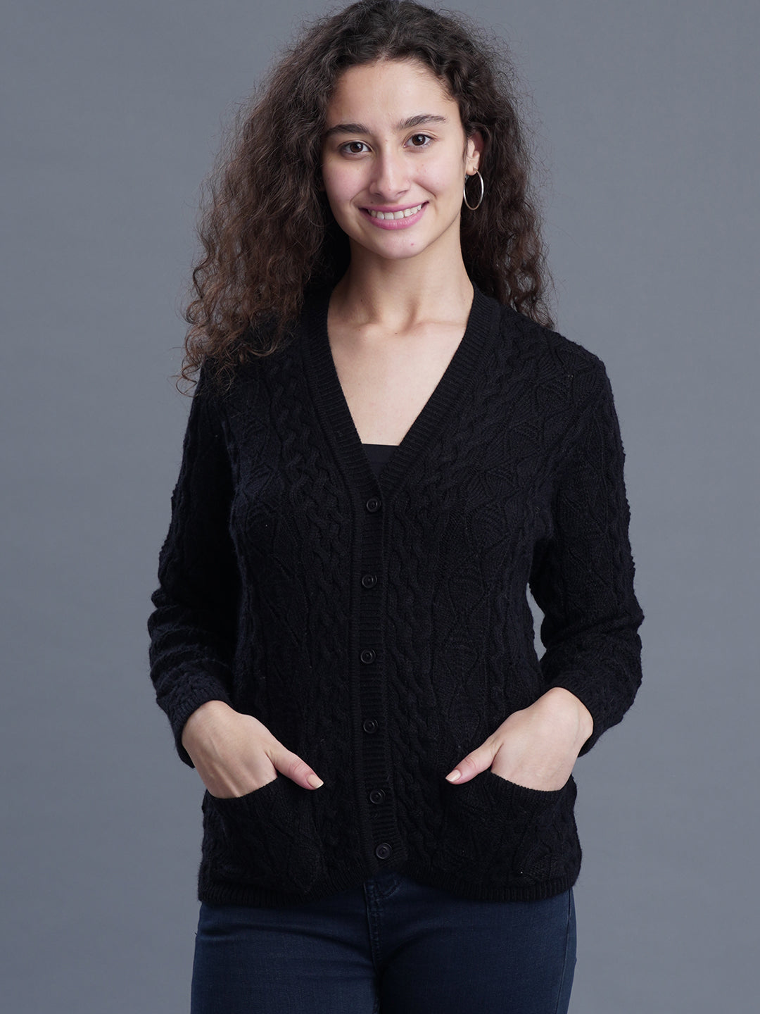 SoftHaven Round-Neck Cardigan