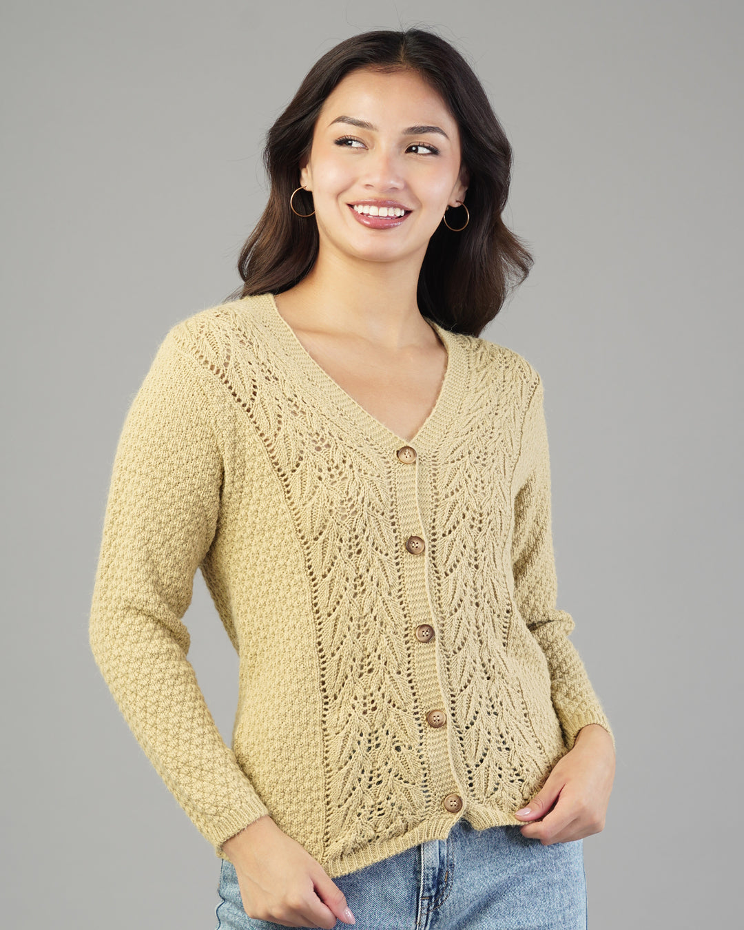 Elena V-Neck Knit Cardigan