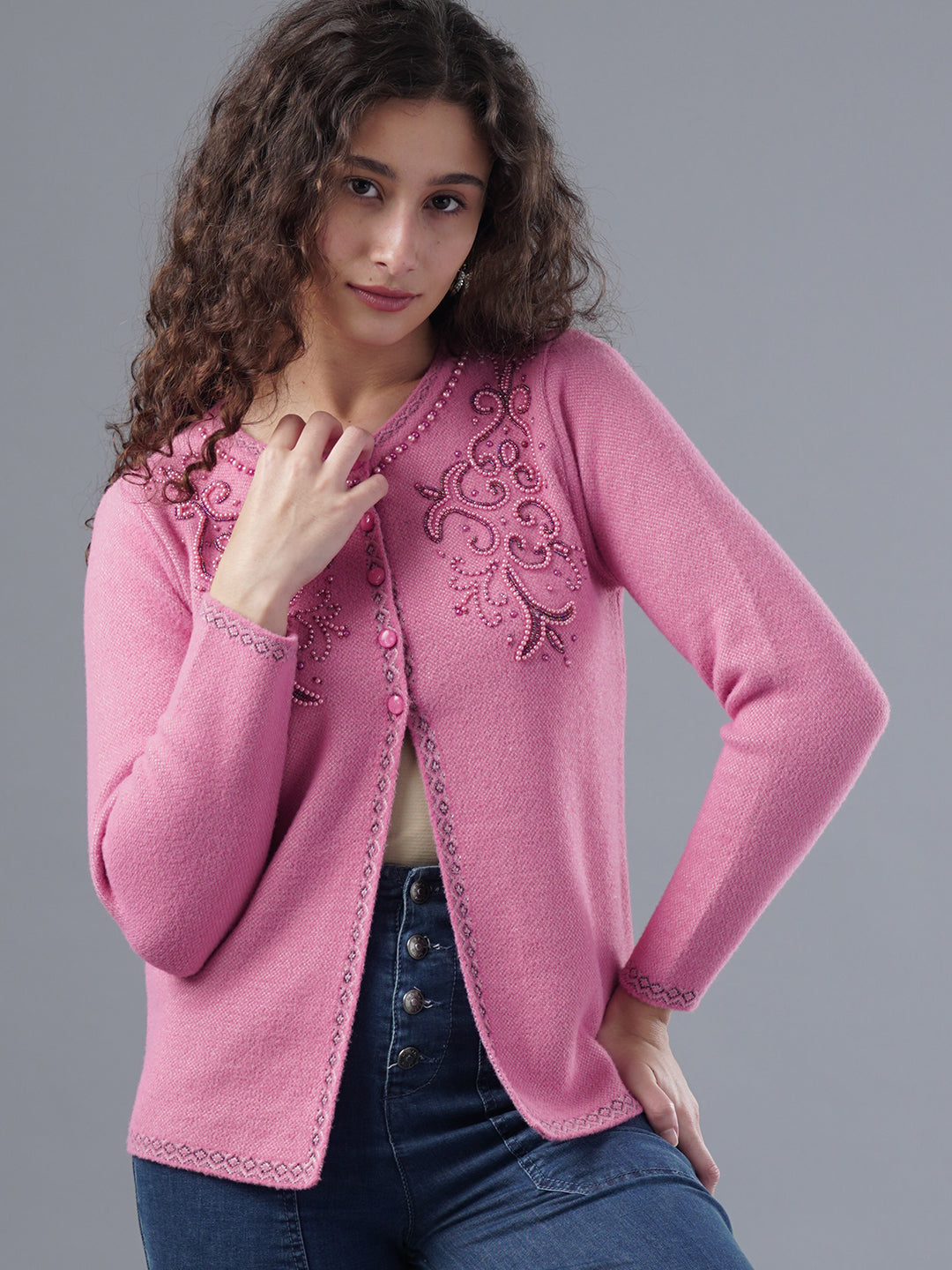 Virsa Ornate Embroidered Cardigan