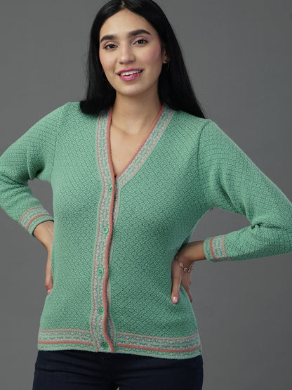 The Gilded Forest Jacquard V-Neck