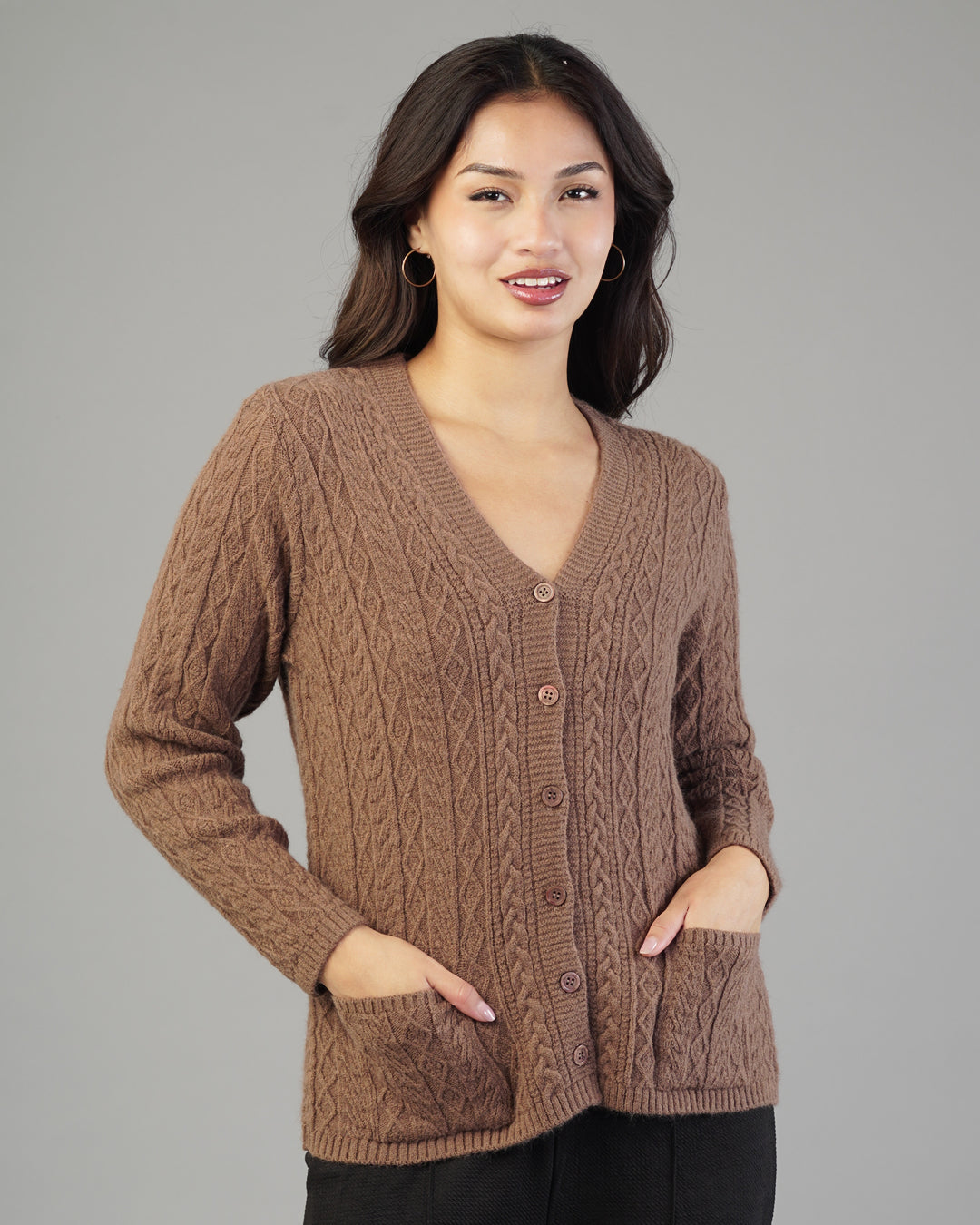 Leona V-Neck Knit Cardigan