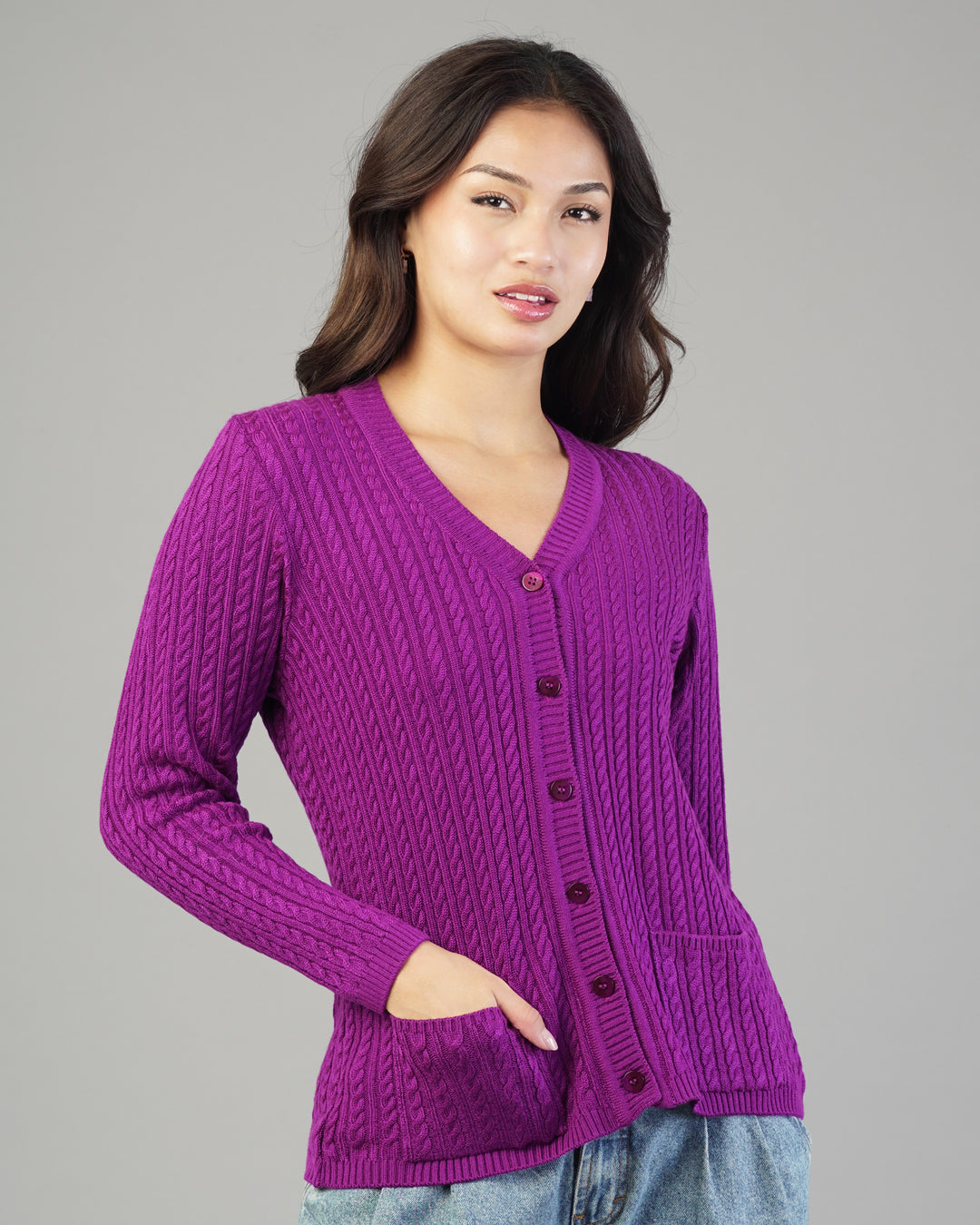 Dalia V-Neck Knit Cardigan