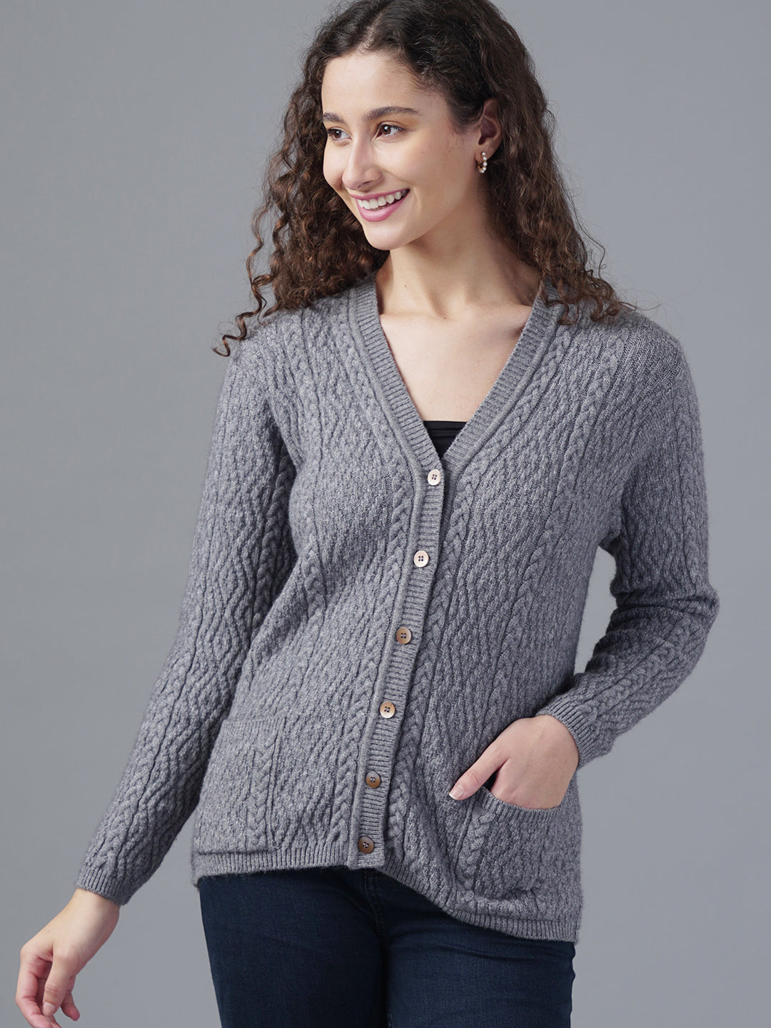 Virsa Classic V-Neck Cardigan