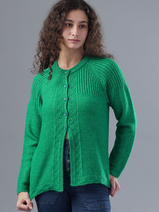 Virsa Ribbed Detail Knit Cardigan