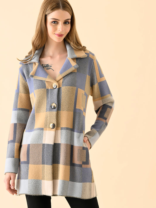 Striped Oversized Knit Cardigan