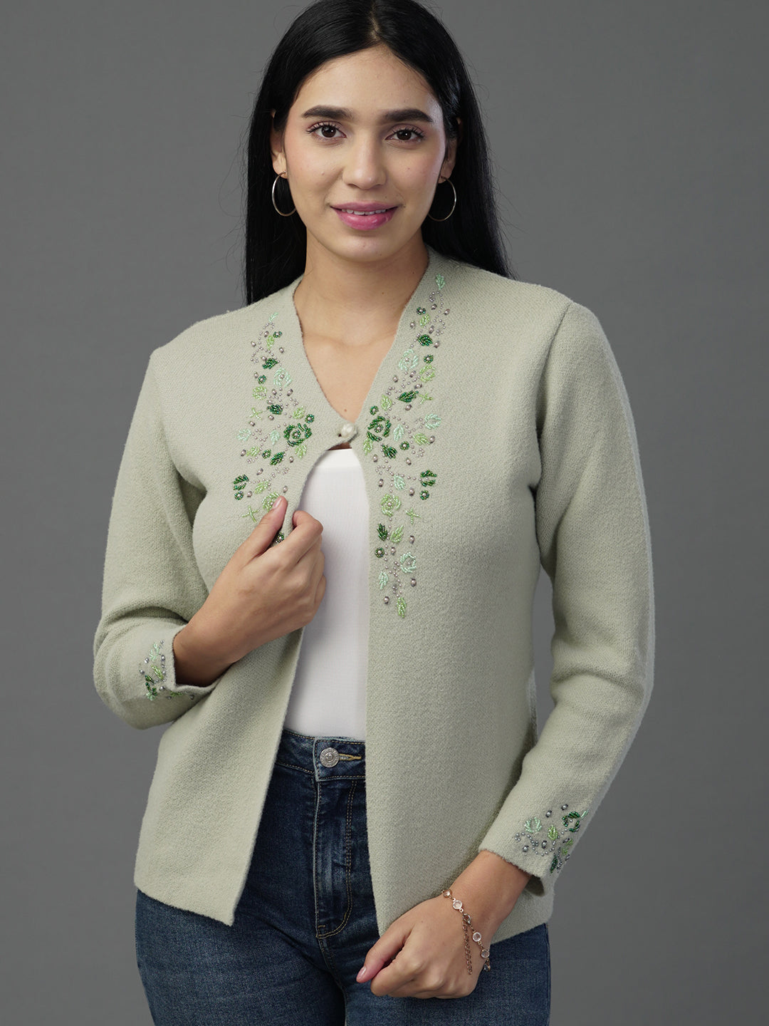 The Emerald Leaf Single-Button Layer