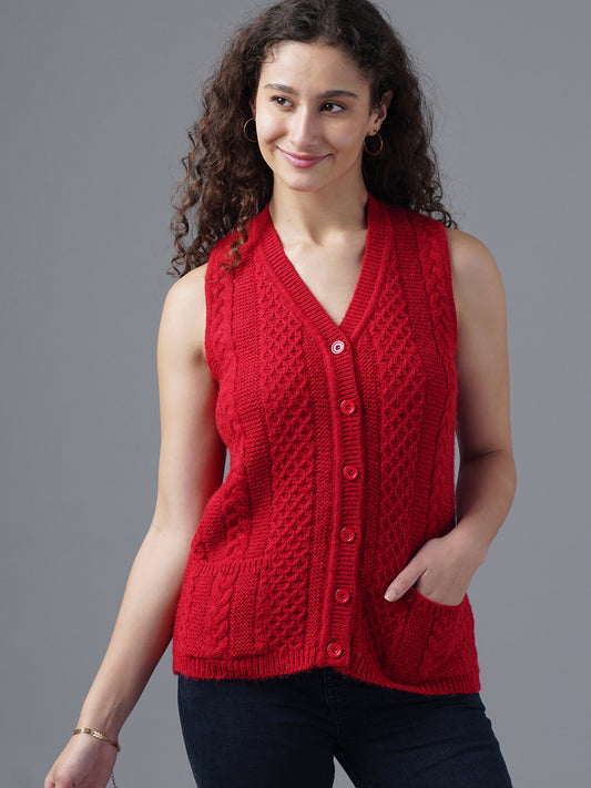 Virsa Diamond Weave V-Neck Vest