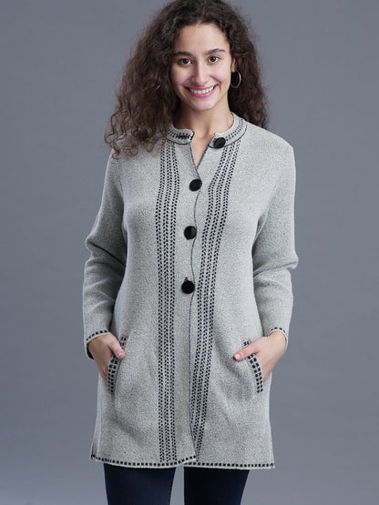 Elegant Long Jacquard