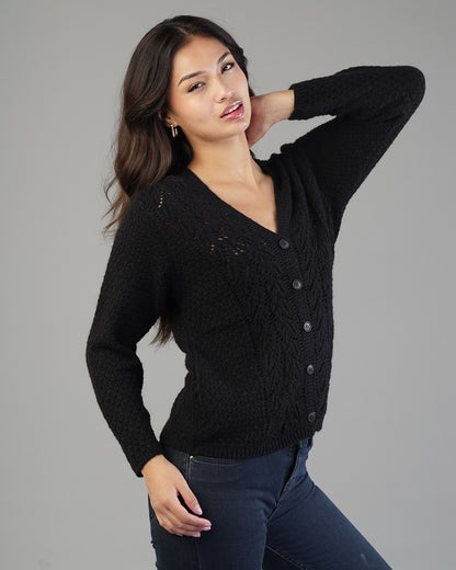 Elena V-Neck Knit Cardigan