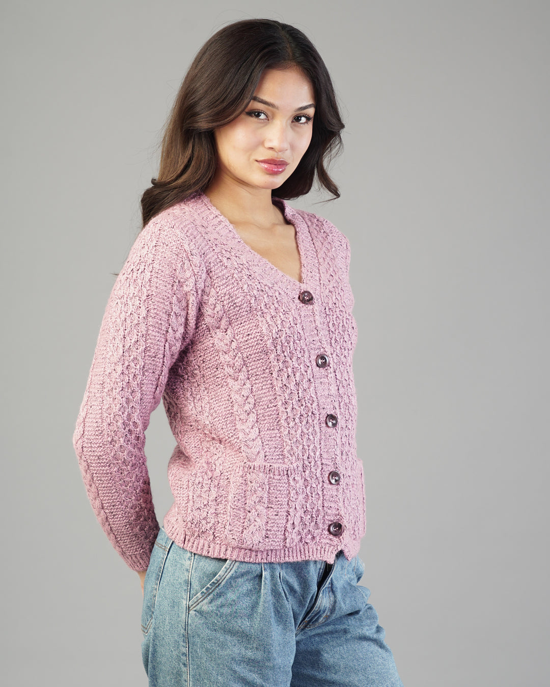 Rhea V-Neck Knit Cardigan