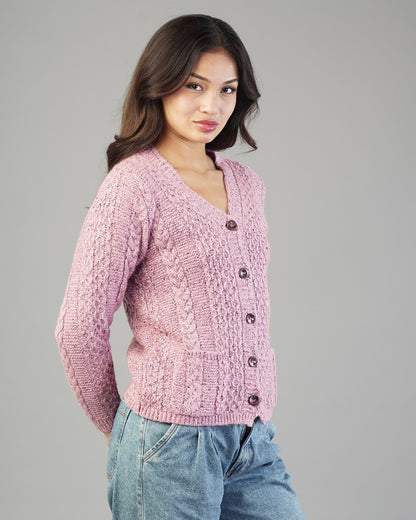 Rhea V-Neck Knit Cardigan