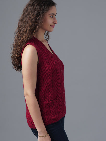 Virsa Diamond Weave V-Neck Vest