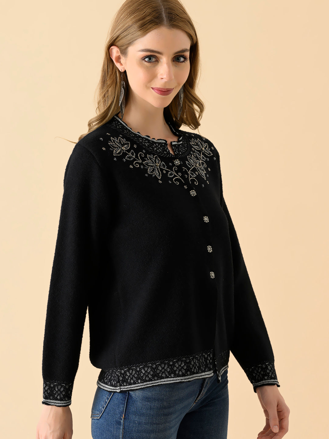 Almond Glow Relaxed Cardigan