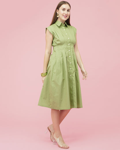 Sage Serenity Midi Dress