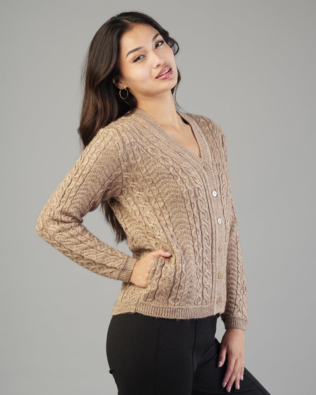 Iris V-Neck Knit Cardigan