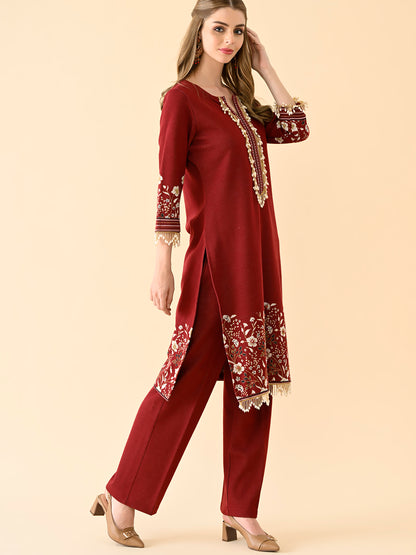 Crimson Glow Festive Kurta Set