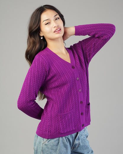 Dalia V-Neck Knit Cardigan