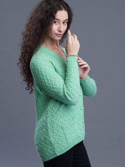 Pine Haze V-Neck CARDIGAN