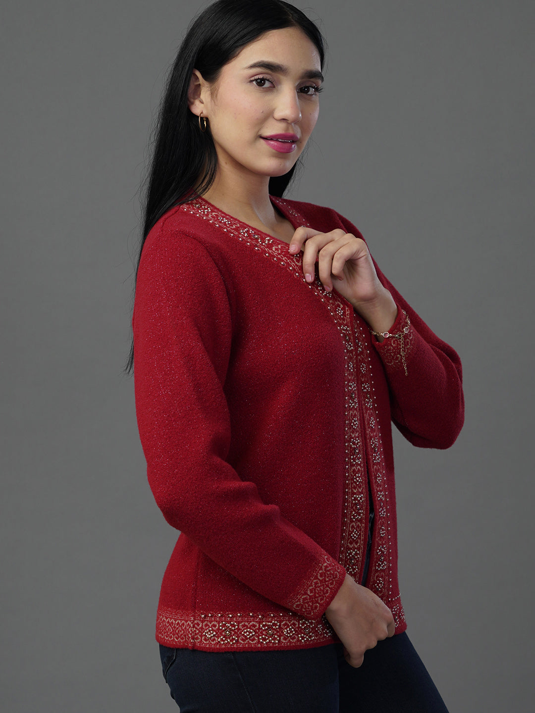 The Scarlet V-Neck Statement