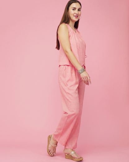 Rosé Wrap Co-Ord Ensemble