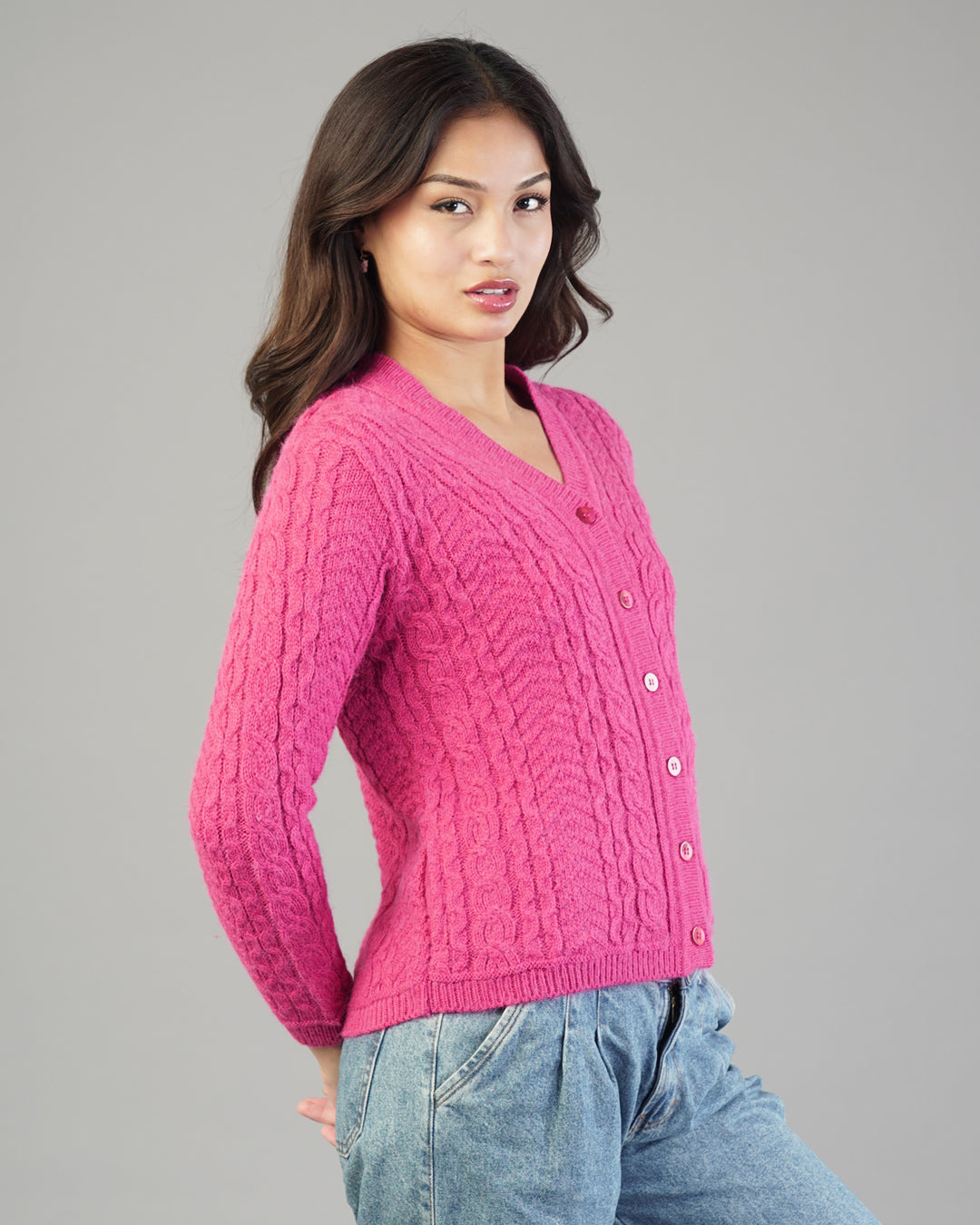 Iris V-Neck Knit Cardigan