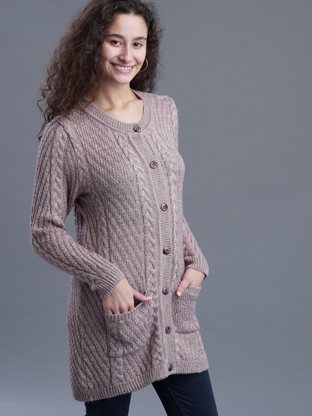 Noor Fawn Knit Long Cardigan