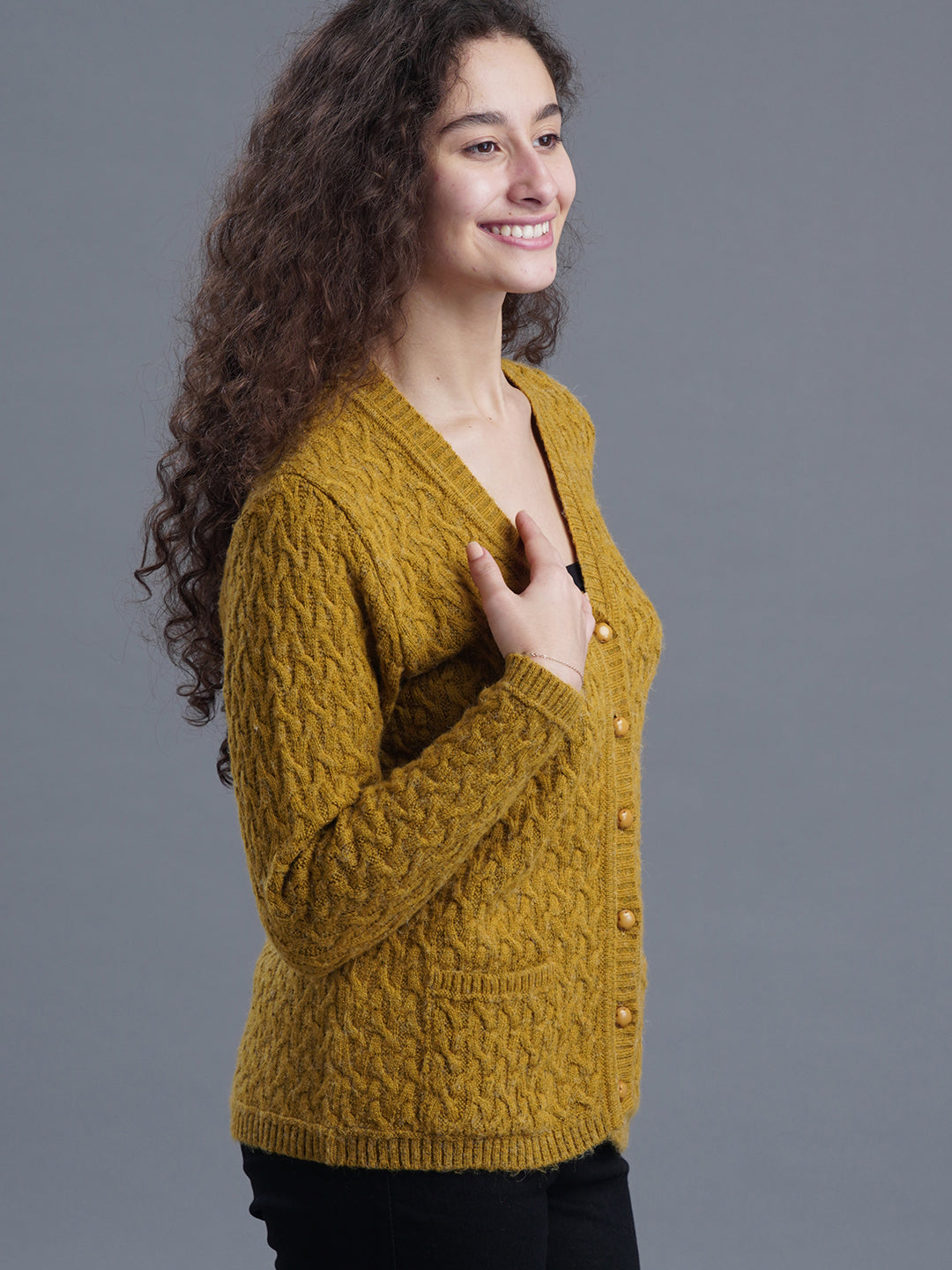 Pine Haze V-Neck CARDIGAN