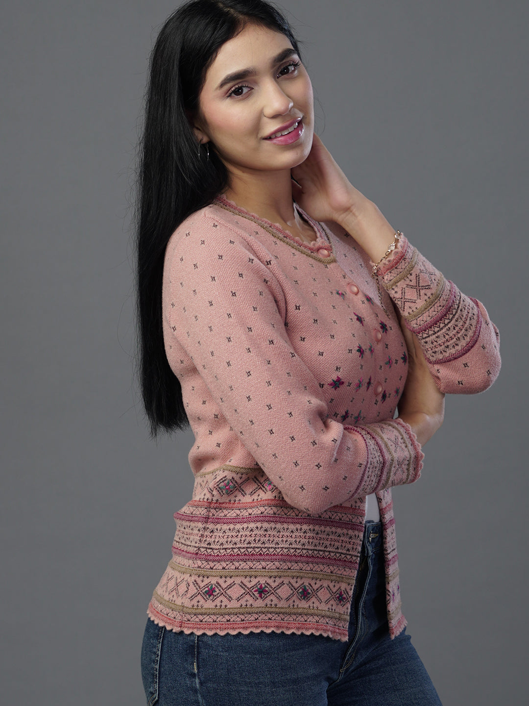 The Sun-Glow Peach Jacquard