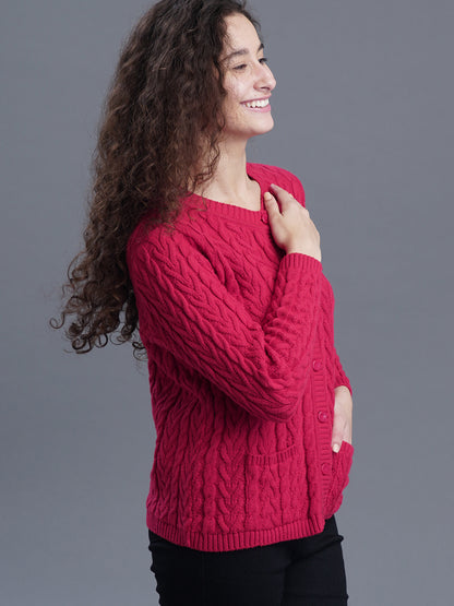 Classic Knit Round-Neck CARDIGAN