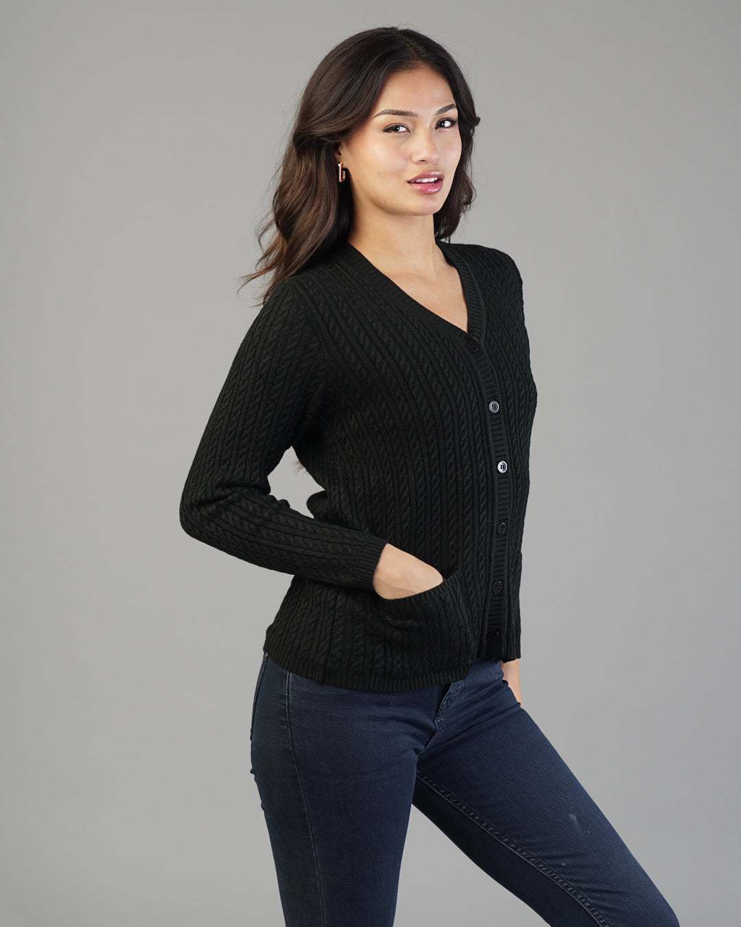 Dalia V-Neck Knit Cardigan