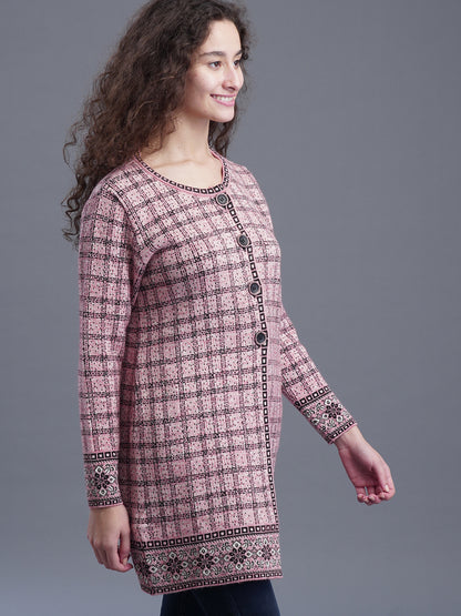 Emerald Echo Jacquard CARDIGAN